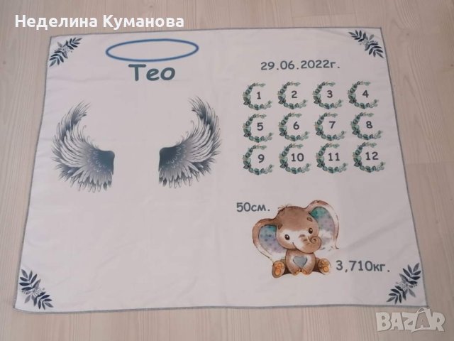✨️ Платно за отбелязване на месеци на бебе, снимка 5 - Други - 41925719
