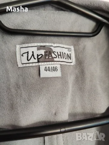 Дамско велурено яке / сако тип "водопад" Up 2 Fashion (размер 44/46), снимка 5 - Сака - 55968926