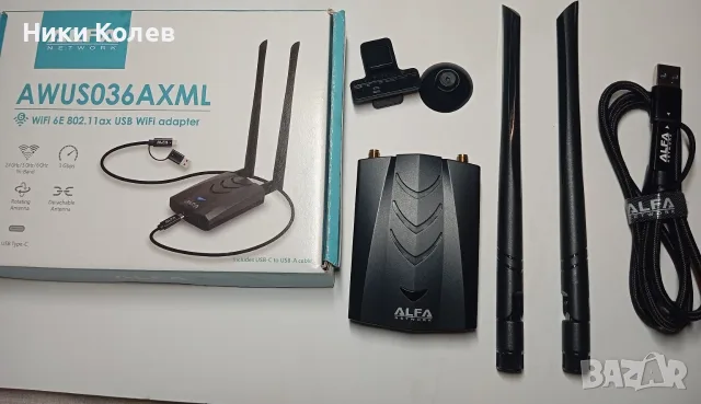 ALFA Network AWUS036AXML AXE3000 Wi-Fi 6E 2.4/5/6 GHz USB