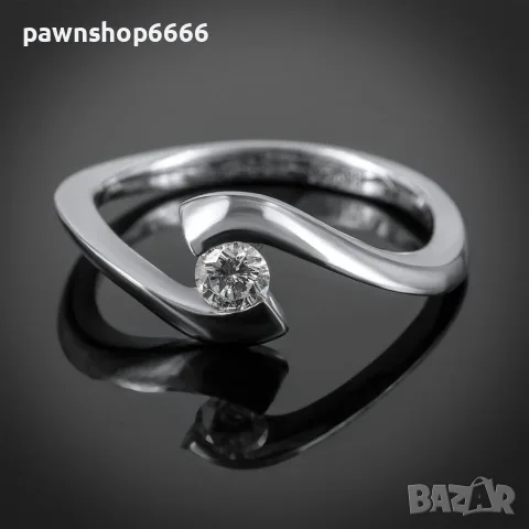 Златен пръстен 14К 585 с естествен диамант 0.16 ct H/SI2 – 2.14 г