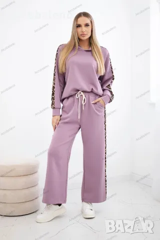 Дамски комплект от две части от вискоза с леопардово райе, 8цвята , снимка 7 - Комплекти - 47328834