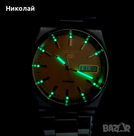 Seiko 5 Сейко 5 - самонавиващ се часовник, запазен, профилактиран, снимка 10 - Мъжки - 53039496