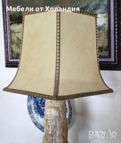 голяма лампа от алабастър, снимка 6 - Настолни лампи - 52467653