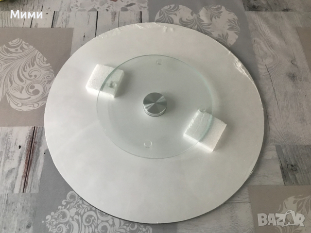  Плато за сервиране, стъклено -  "Върти - Вземи", снимка 3 - Прибори за хранене, готвене и сервиране - 44767173