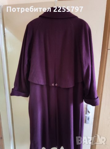 Дълго палто от кашмир в бордо на италианската фирма TOSKANA LODEN MAY, снимка 6 - Палта, манта - 34601660