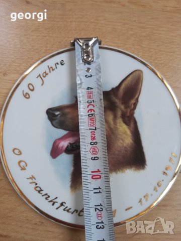 порцеланов плакет немска овчарка , снимка 3 - Антикварни и старинни предмети - 44213186