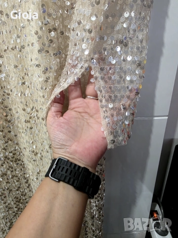 ZARA елегантна рокля с пайети – нова, снимка 9 - Рокли - 52592122