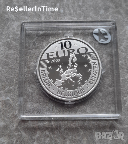 Възпоменателна сребърна монета 10 Euros - Albert II Erasmus, снимка 1