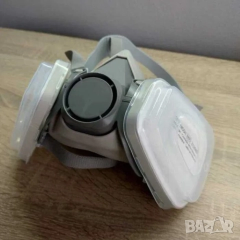 Предпазна работна маска с прахови филтри | Еквивалент на 3М 6200, снимка 5 - Други инструменти - 52100999