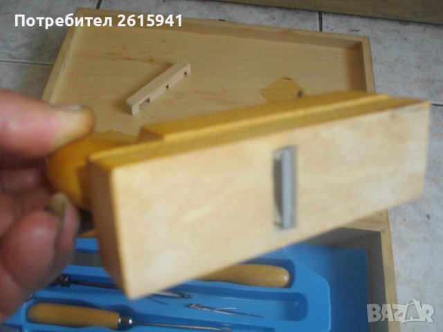 Нов Немски Комплект Мини Ръчни Инструменти в Дървен Куфар-15 бр-Старо Качество-За Моделизъм , снимка 10 - Куфари с инструменти - 41538159