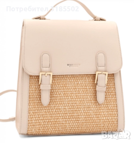 Кокетна дамска раничка, със сламени детайли, снимка 15 - Раници - 51513370
