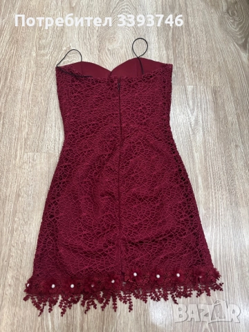Червена къса рокля , снимка 3 - Рокли - 52857514