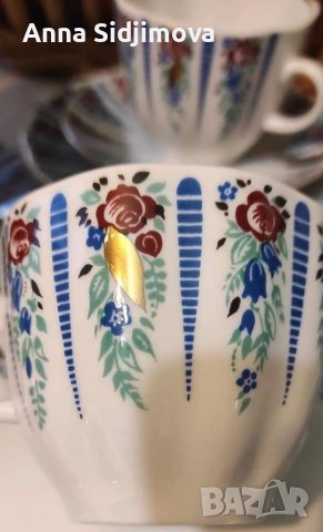 Руски порцелан ЛФЗ сервиз за кафе , снимка 1