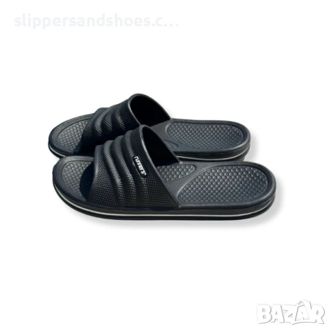 Мъжки чехли Runners в черен и син цвят 46/48, снимка 2 - Джапанки - 51138357