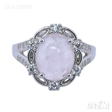 Сребърни Пръстени с Невероятен Морганит от Тайланд, снимка 15 - Колиета, медальони, синджири - 49844750