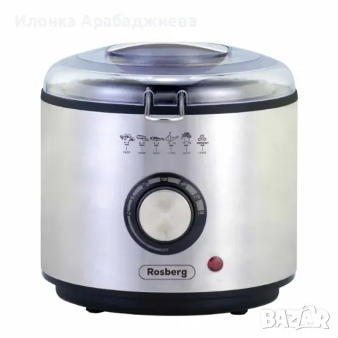 Фритюрник Rosberg R51980U, 950W, 1л., фиксиран съд, S/S, снимка 1