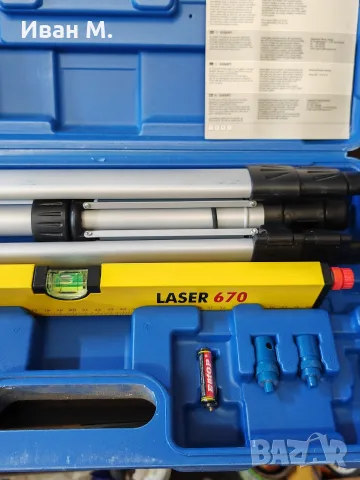 Чисто нов лазерен нивелир Powerfix laser 670, снимка 4 - Измервателни инструменти - 55981327
