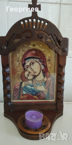 Дървена бъклица от 1910 г.Руска лъжици кутия.Дървен домашен иконостас., снимка 12 - Антикварни и старинни предмети - 49421945