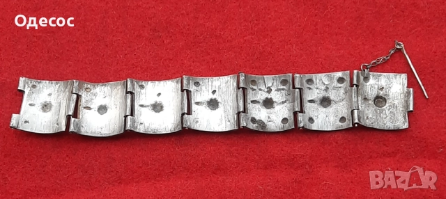 Рядка възрожденска масивна сребърна гривна, снимка 12 - Антикварни и старинни предмети - 52308929