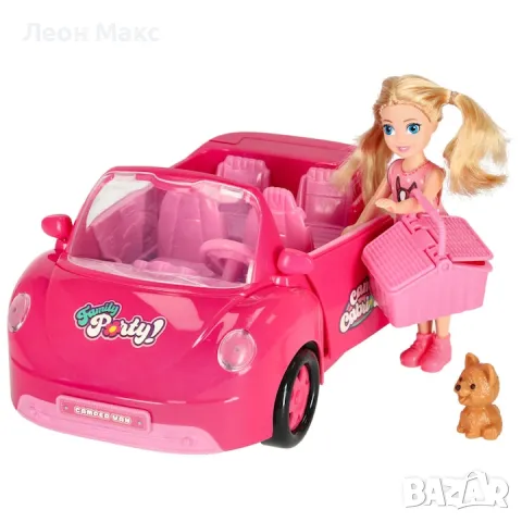 Кукла с кола кабриолет куче и аксесоари , снимка 4 - Кукли - 48300533