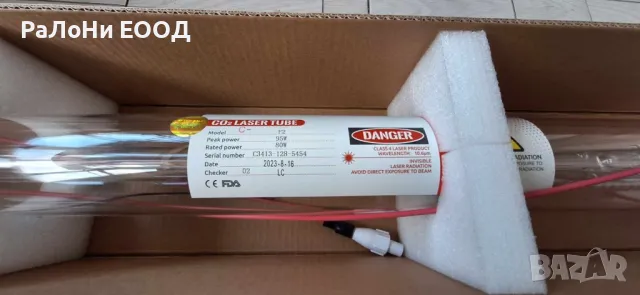 CO2 Лазерна тръба 80W - EFR F2, снимка 3 - Резервни части за машини - 48280185