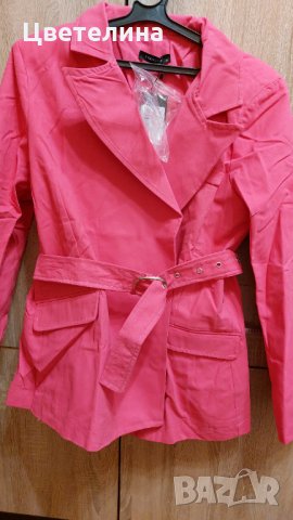 Ново цикламено сако/тренч с колан