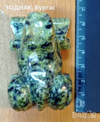 Фигура Жаба - СЕРПЕНТИН, снимка 5 - Статуетки - 31841426