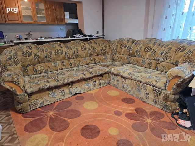 Ъглов диван разтегателен + ракла – само 100 лв! 🔥