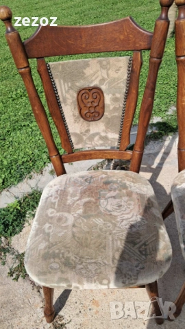 Столове ретро масив-6бр. №036, снимка 5 - Столове - 51640221