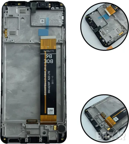 Дисплей за Samsung Galaxy A23, 4G, A235, тъч скрийн, с рамка, екран, тъчскрийн, A23, A235, A235F, снимка 2 - Резервни части за телефони - 48682615