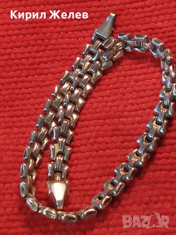 СТИЛНА СРЕБЪРНА ГРИВНА СРЕБРО 925 РЯДКА ВИНТИДЖ АРТ ПЛЕТКА БИЖУТЕРСКА РАБОТА 47587, снимка 11 - Гривни - 49149505