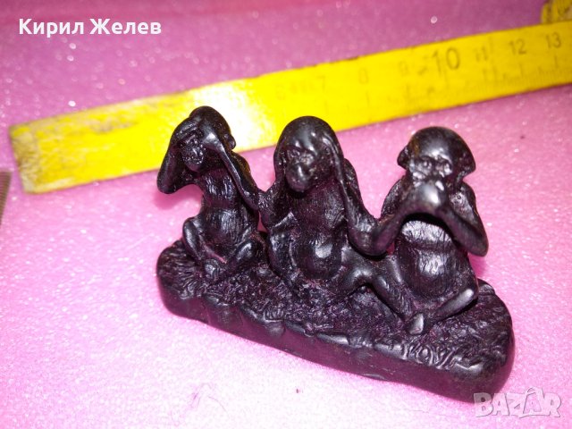 ТРИТЕ МАЙМУНКИ ДЕКОРАТИВНА ФИГУРКА За ДОМА от ПОЛИРЕЗИН 42813, снимка 3 - Статуетки - 44150629