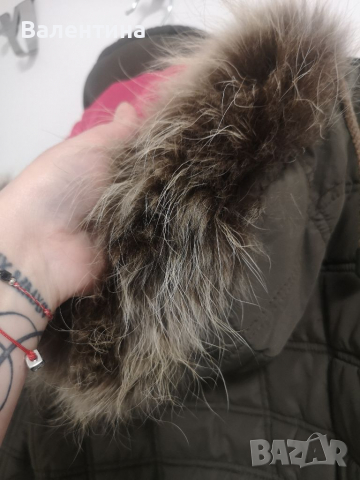 Дамско зимно яке с качулка естествена кожа, Authentic, 44 размер, XL, снимка 6 - Якета - 36211986