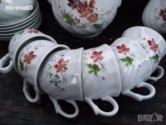 Български сервиз за кафе * Дъбов лист* - нов !, снимка 6 - Сервизи - 56061195