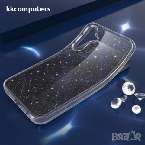 Силиконов кейс Shine 2 mm брокатен и Протектор За Samsung Galaxy S25 Ultra, Прозрачен, снимка 2 - Калъфи, кейсове - 51932125