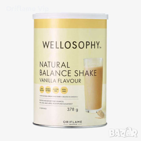 Шейк "Естествен баланс" с вкус на ванилия Wellosophy, снимка 2 - Хранителни добавки - 44652142