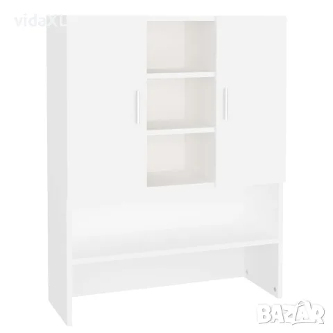 vidaXL Шкаф за пералня, бял, снимка 10 - Шкафове - 56146555