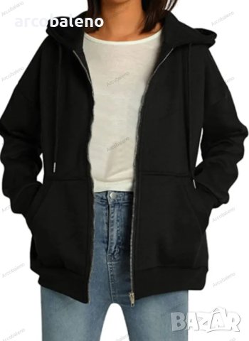 Дамски суичър с цип и качулка, 6цвята, снимка 9 - Суичъри - 42093112