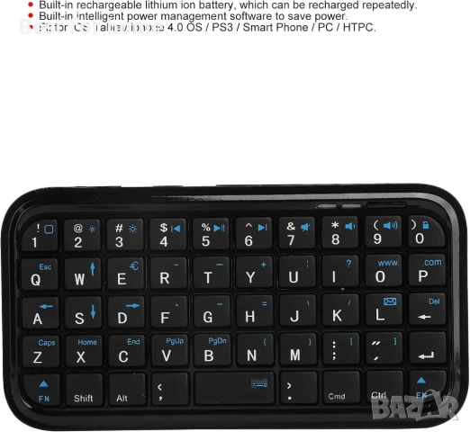 Мини клавиатура Bluetooth USB, снимка 4 - Други - 51055081