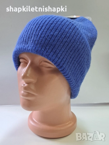 337 Дамска плетена шапка,ангора-бутикова