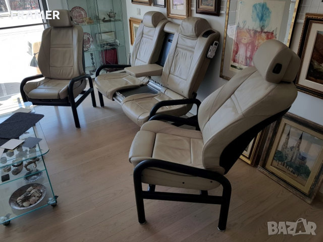 Уникална дизайнерска кожена мека мебел гарнитура от БМВ Х6, снимка 6 - Дивани и мека мебел - 36220522