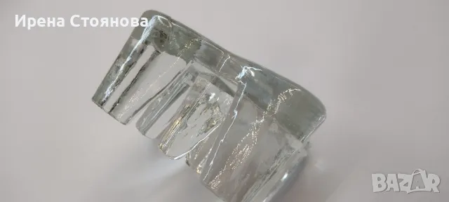 Стъклена поставка за чаена свещ/подгрев за чайник, масивно пресовано стъкло. , снимка 7 - Декорация за дома - 49377456