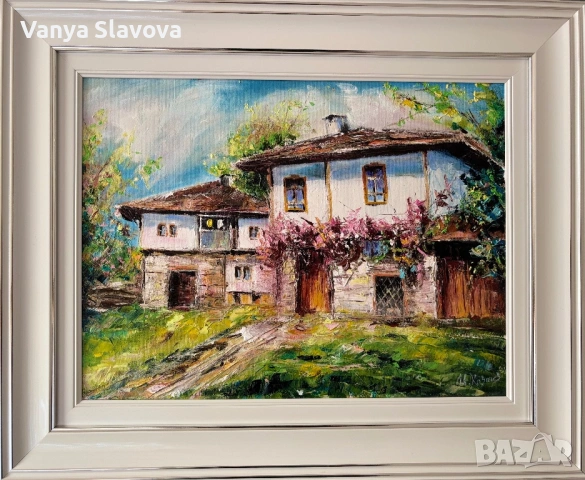 Маслена картина “Първа пролет в Боженци”