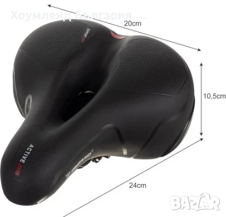 Удобна мека вело седалка за колело със светлоотразител тип стоп, снимка 6 - Аксесоари за велосипеди - 50496436