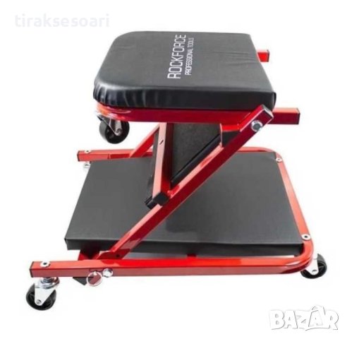 Сгъваема сервизна лежанка RockForce Сервизно столче, снимка 2 - Други инструменти - 41147272
