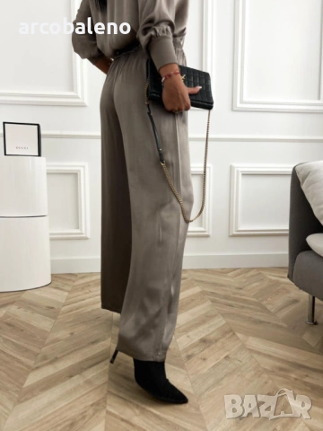 Дамски сатенени панталони, 5цвята , снимка 7 - Панталони - 53206533