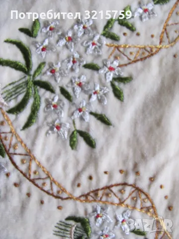 Винтидж Калъфка за възглавница,ръчна бродерия, кадифе 52х40см., снимка 8 - Възглавници - 49433684