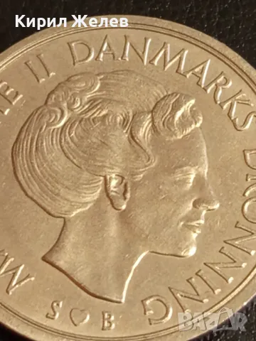 Монета 5 крони 1976г. Дания Кралица Маргрете втора перфектна 40425, снимка 6 - Нумизматика и бонистика - 48956862
