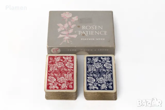 Лот от 4 комплекта карти Piatnik с дизайни в стил Rokoko, снимка 7 - Карти за игра - 48117729