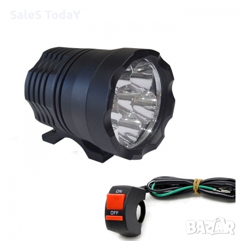 Фарове за мотор, Диодни халогени, 6 SMD LED,12-24V, Черни, снимка 2 - Аксесоари и консумативи - 36109381